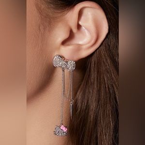 Hello kitty layered chain earrings